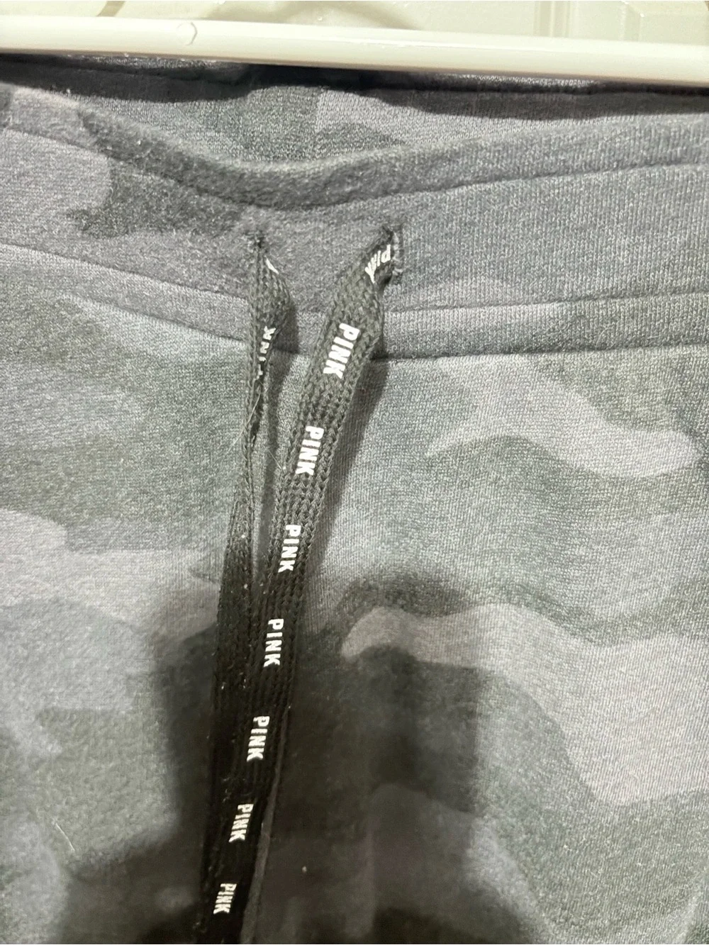Rare Victoria’s Secret PINK Gray Camo Zip Hoodie & Joggers with Sequin Stripe